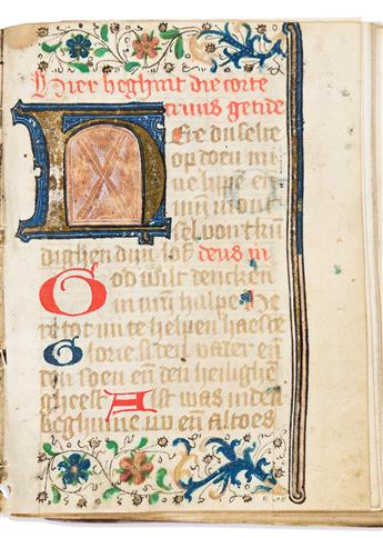 Flemish Book of Hours, Use of Utrecht. Manuscript on Parchment.